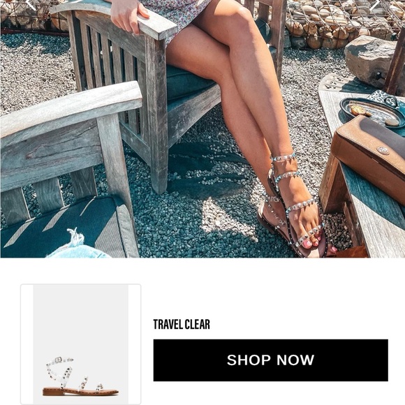 Women’s Steve Madden Travel Tan studded sandals size 7.5 GUC! - Picture 5 of 10